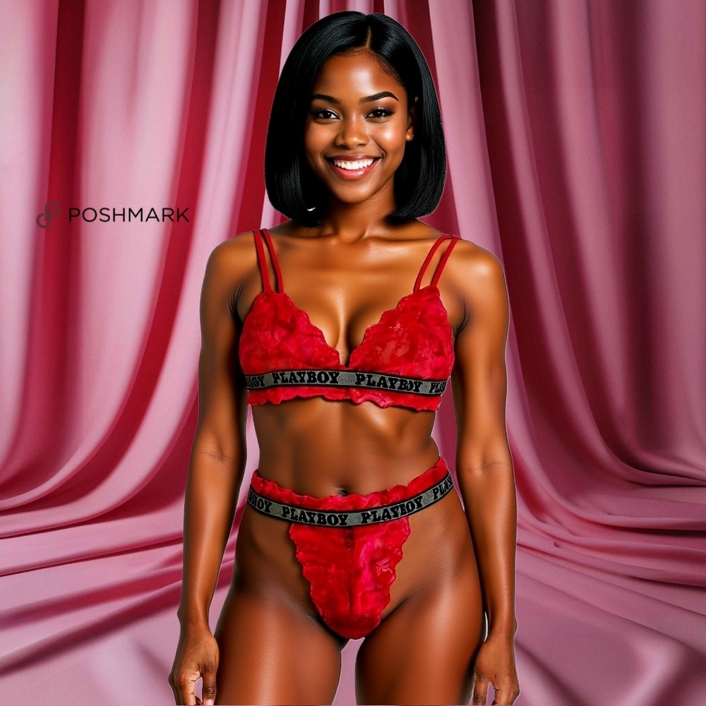PLAYBOY Red Bra Intimates & Sleepwear Collection